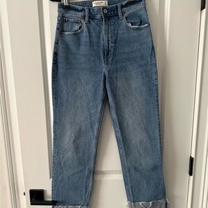 Abercrombie & Fitch Light Blue Ankle Straight Jeans